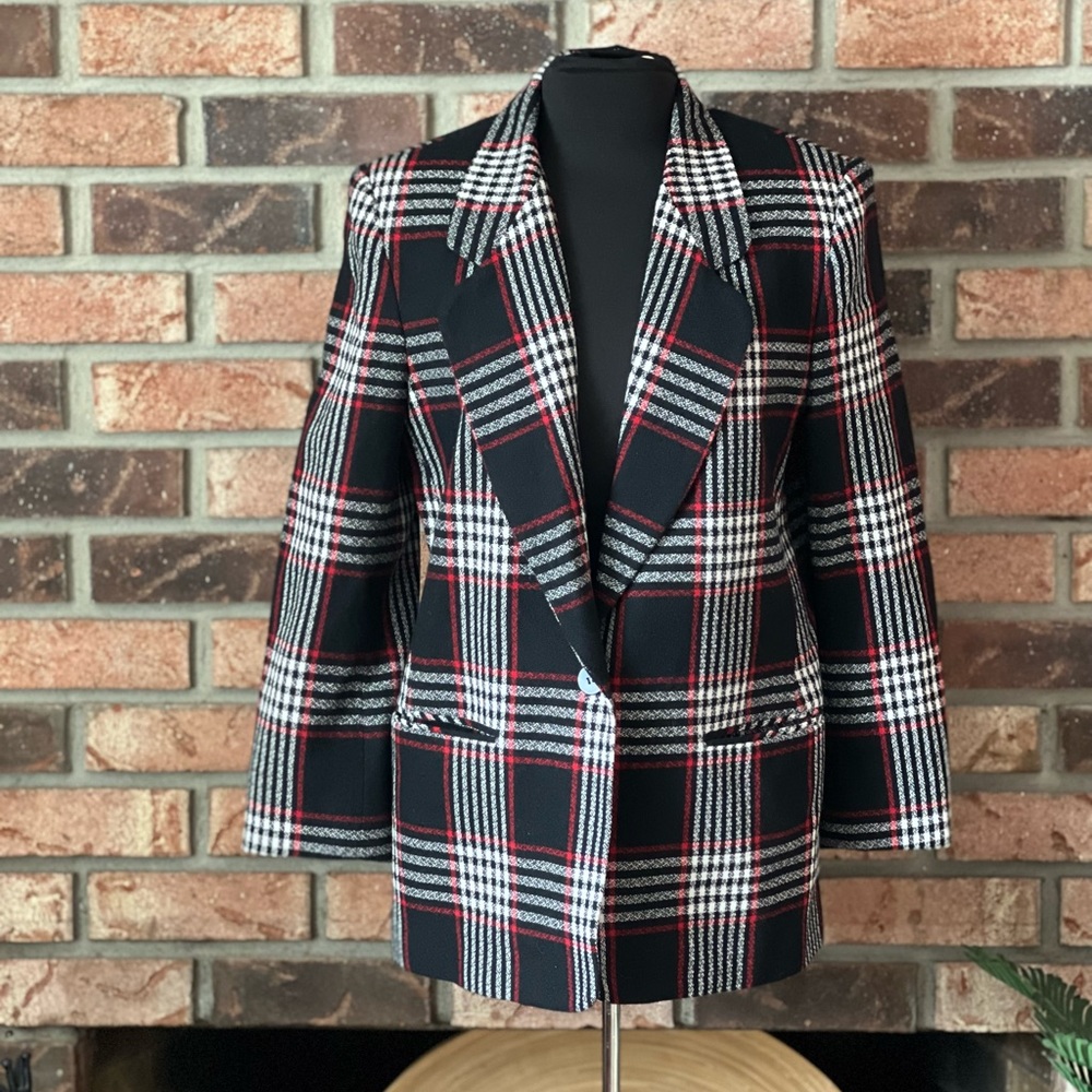 Private Concepts Plaid Blazer